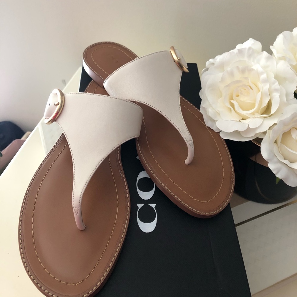 🎀 NEW!!Coach Lesli Monogram Buckle Sandals